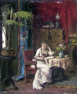 Munkácsy Mihály_ Olvaso nő, I. (1880)