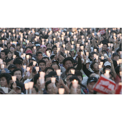 „A gyertyák forradalma” Dél-Koreában