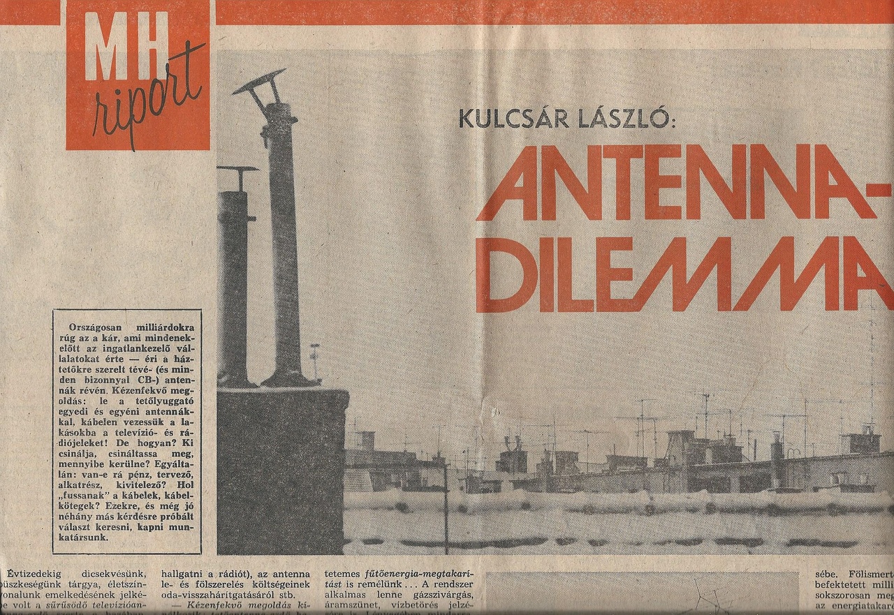 Az újságíró archívumából: Antenna-dilemma